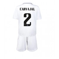 Real Madrid Daniel Carvajal #2 Hjemmebanesæt Børn 2022-23 Kortærmet (+ Korte bukser)